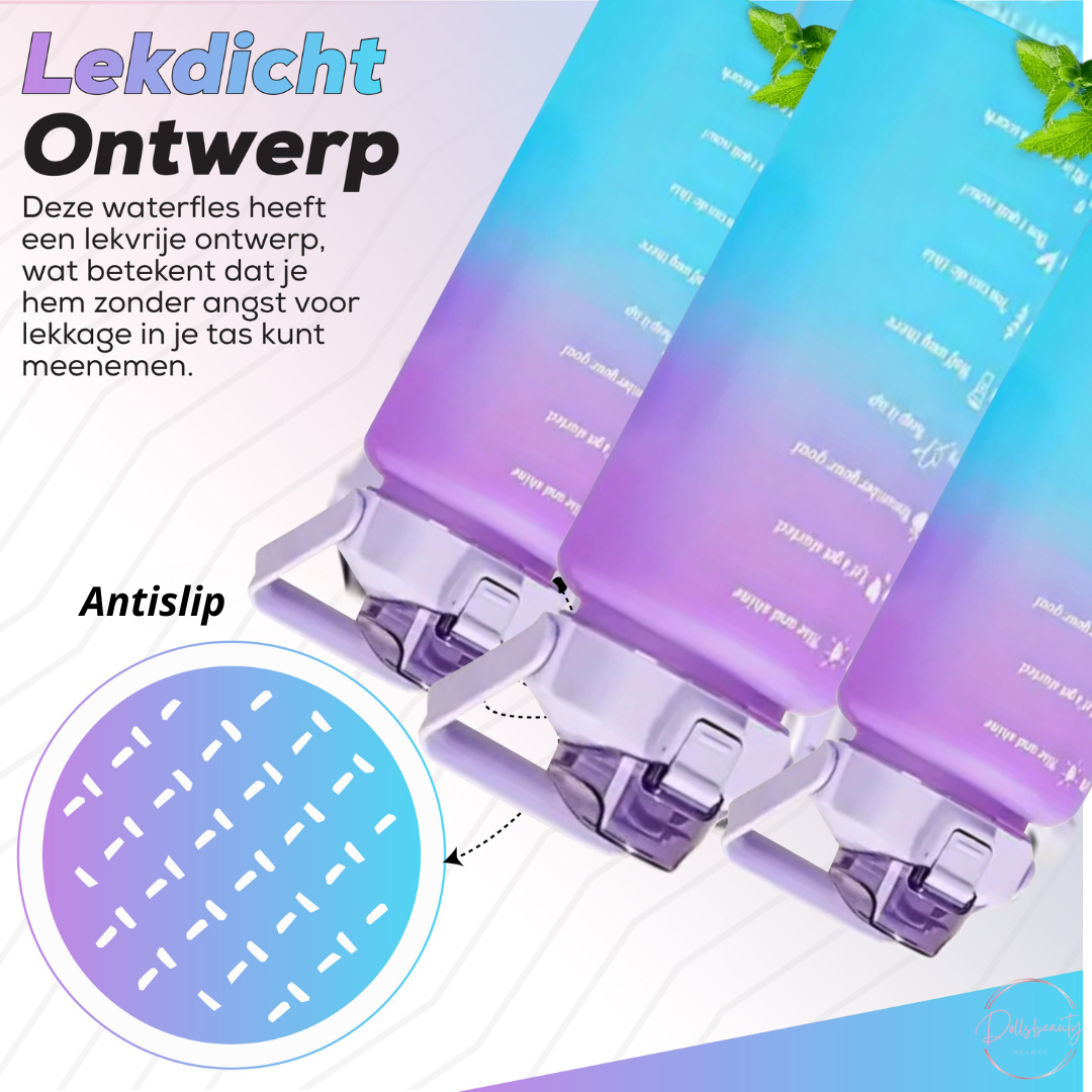 2 liter Motivatie Waterfles met Tijdmarkering