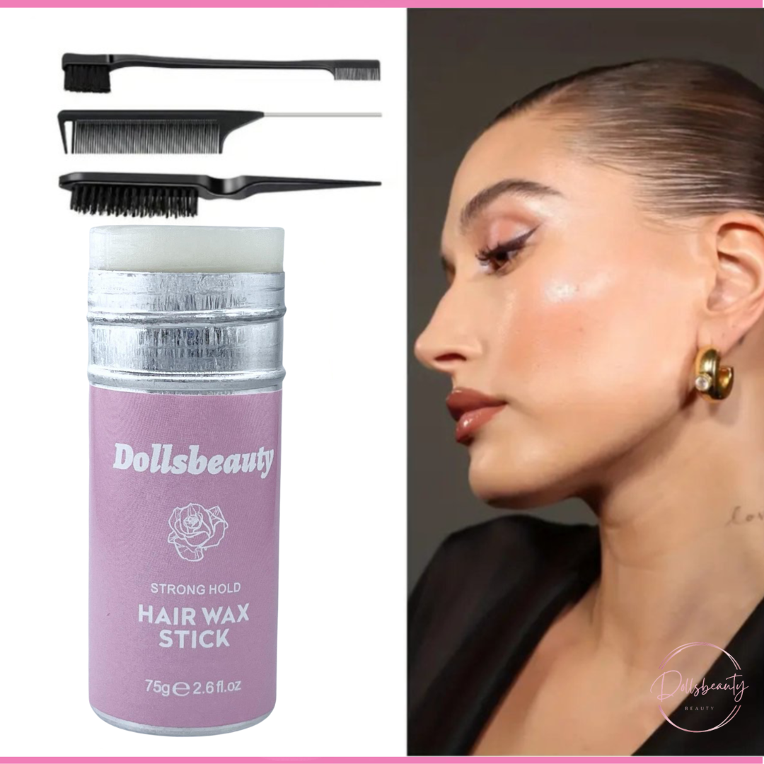 Professionele haar styling extra strong kam set met wax stick Dollsbeauty 3 stuks