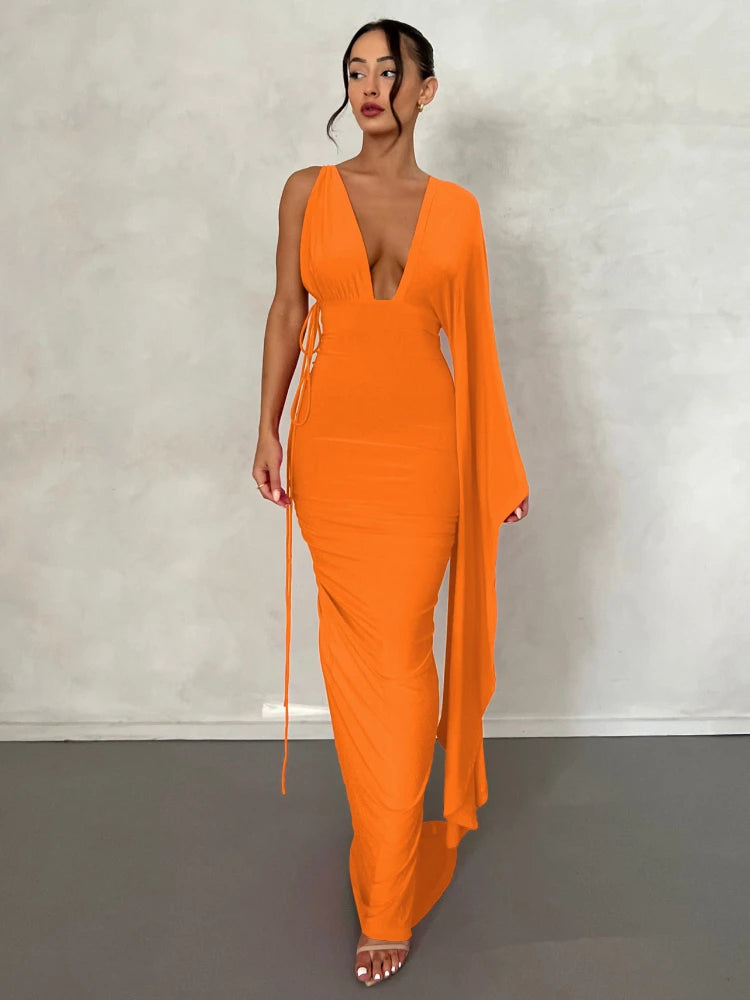 One Shoulder Ruched Party Dress