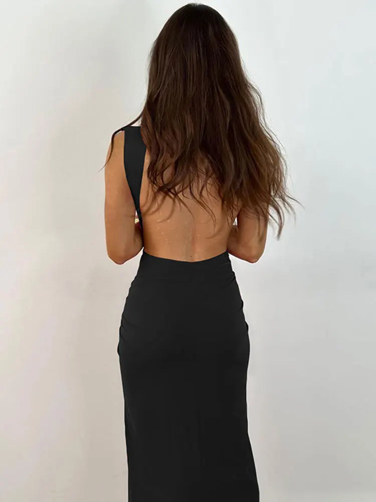 Ruches jurk Met V-Neck