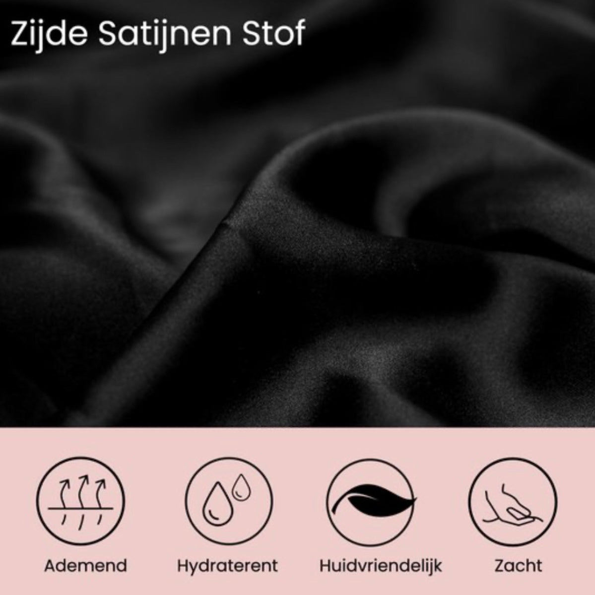 Luxe Satijnen Slaapmuts – 2 Stuks | Elastische Hoofdband met Lange Strikken