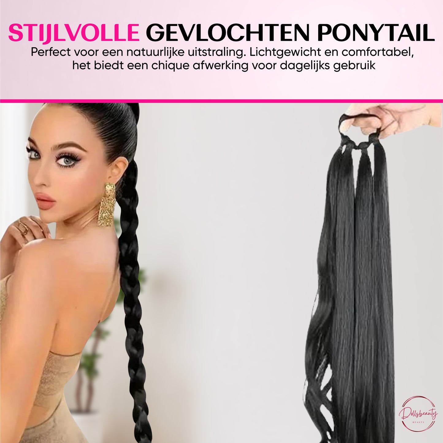 Luxe Braided Ponytail Haar Extensions