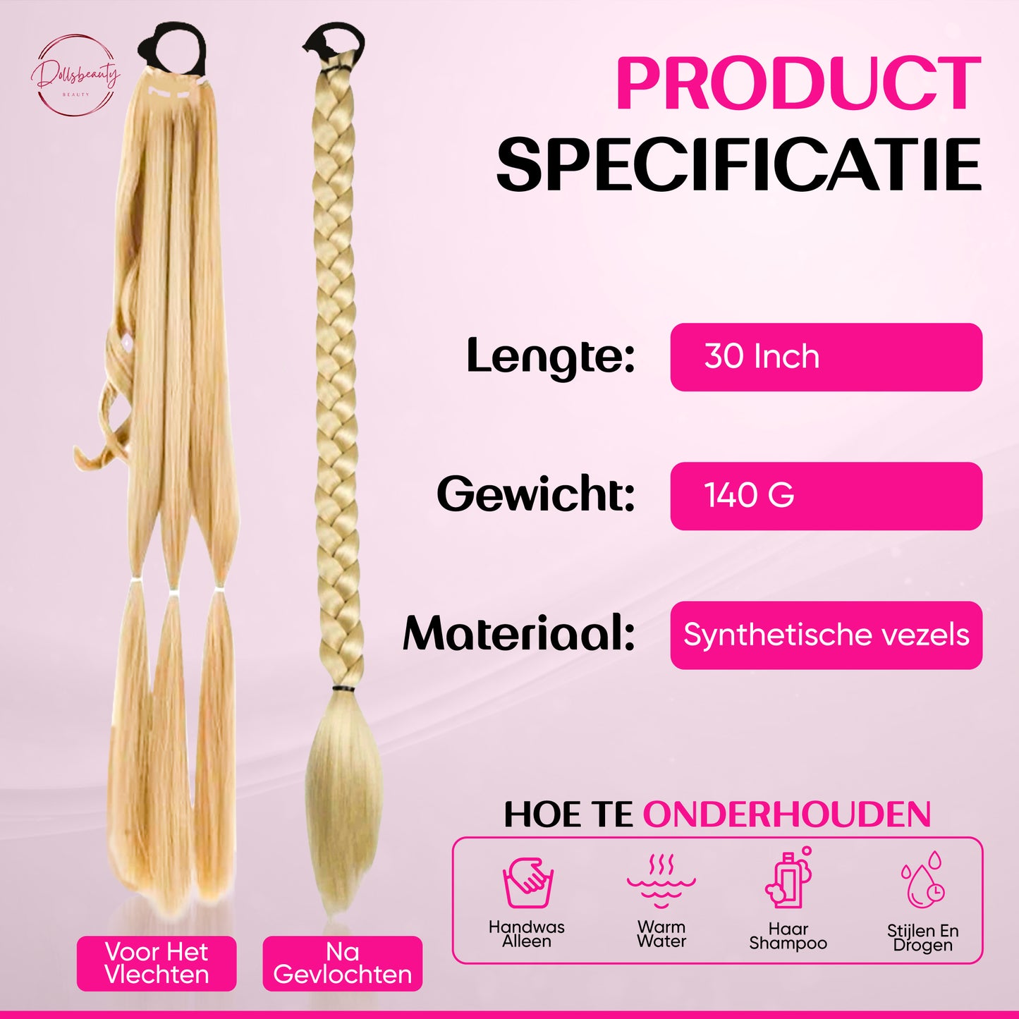 Luxe Braided Ponytail Haar Extensions