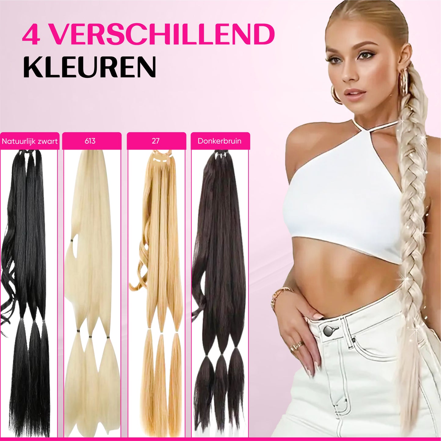 Luxe Braided Ponytail Haar Extensions