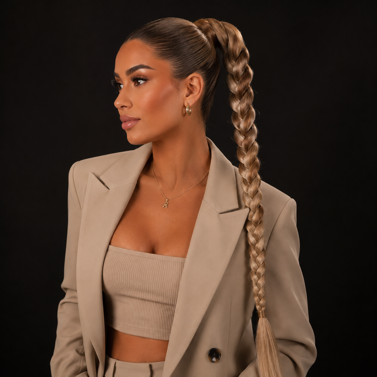 Luxe Braided Ponytail Haar Extensions
