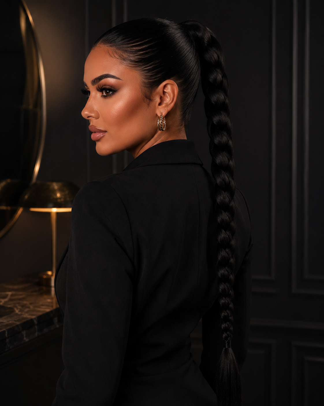 Luxe Braided Ponytail Haar Extensions
