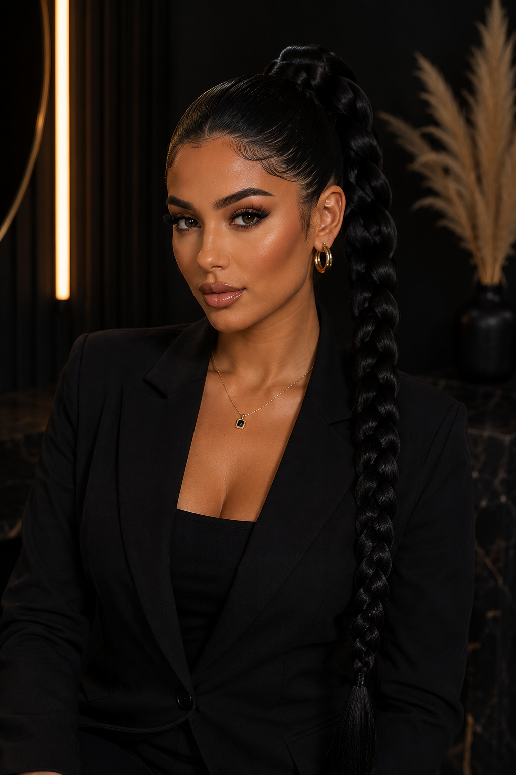 Luxe Braided Ponytail Haar Extensions