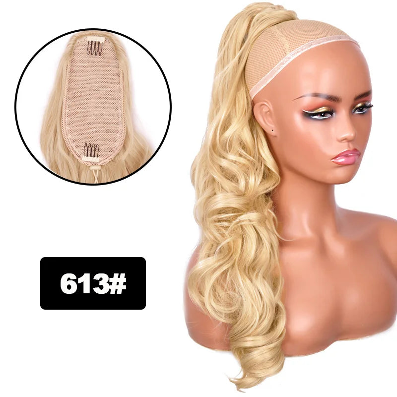 Synthetic Long Body Wavy Ponytail  Hair Extension Clip