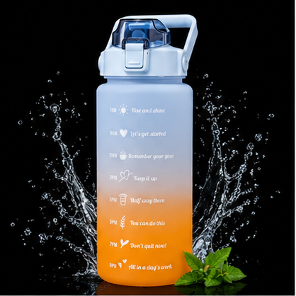 2 liter Motivatie Waterfles met Tijdmarkering